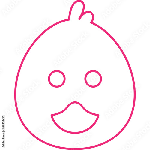 Duck Face icon single vector illustration