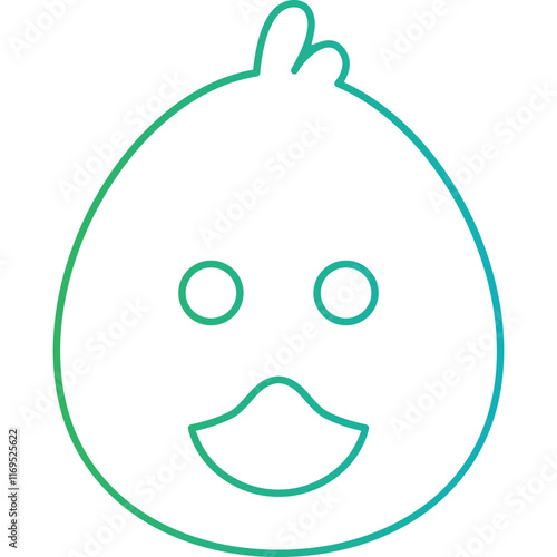 Duck Face icon single vector illustration