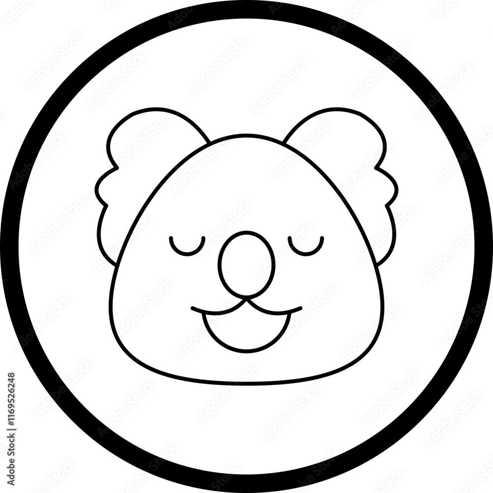 Koala Bear Face icon single vector illustration Koala Bear Face icon single vector illustration