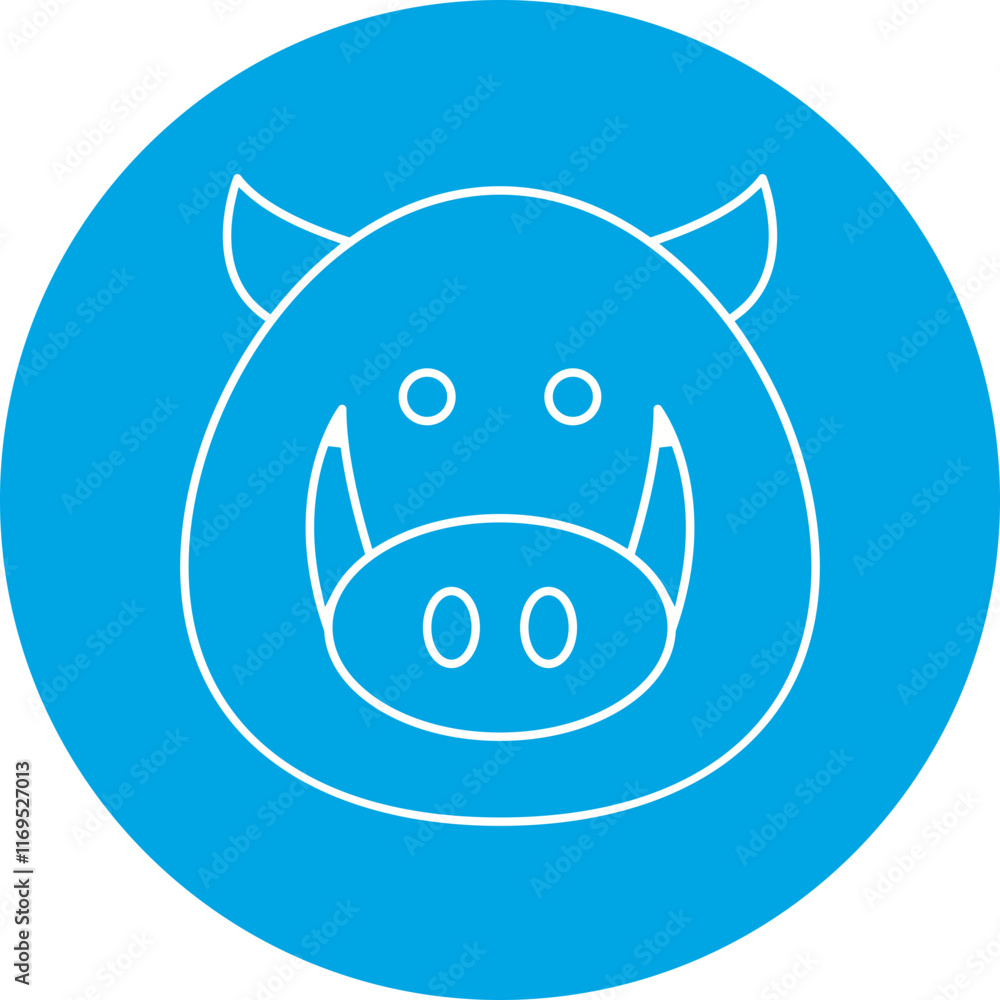 Boar Face icon single vector illustration Boar Face icon single vector illustration