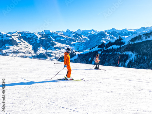 Kitzbuhel, ski resort in Austrian Alps photo