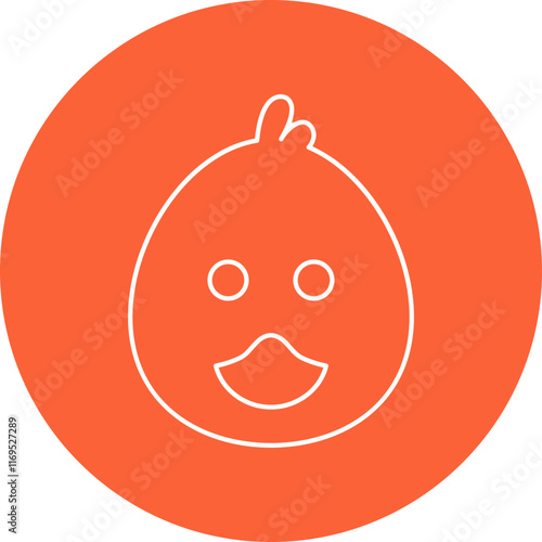 Duck Face icon single vector illustration