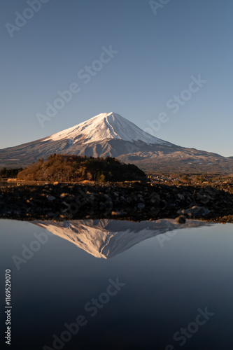 mount Fuji mirror lake sunrise 
