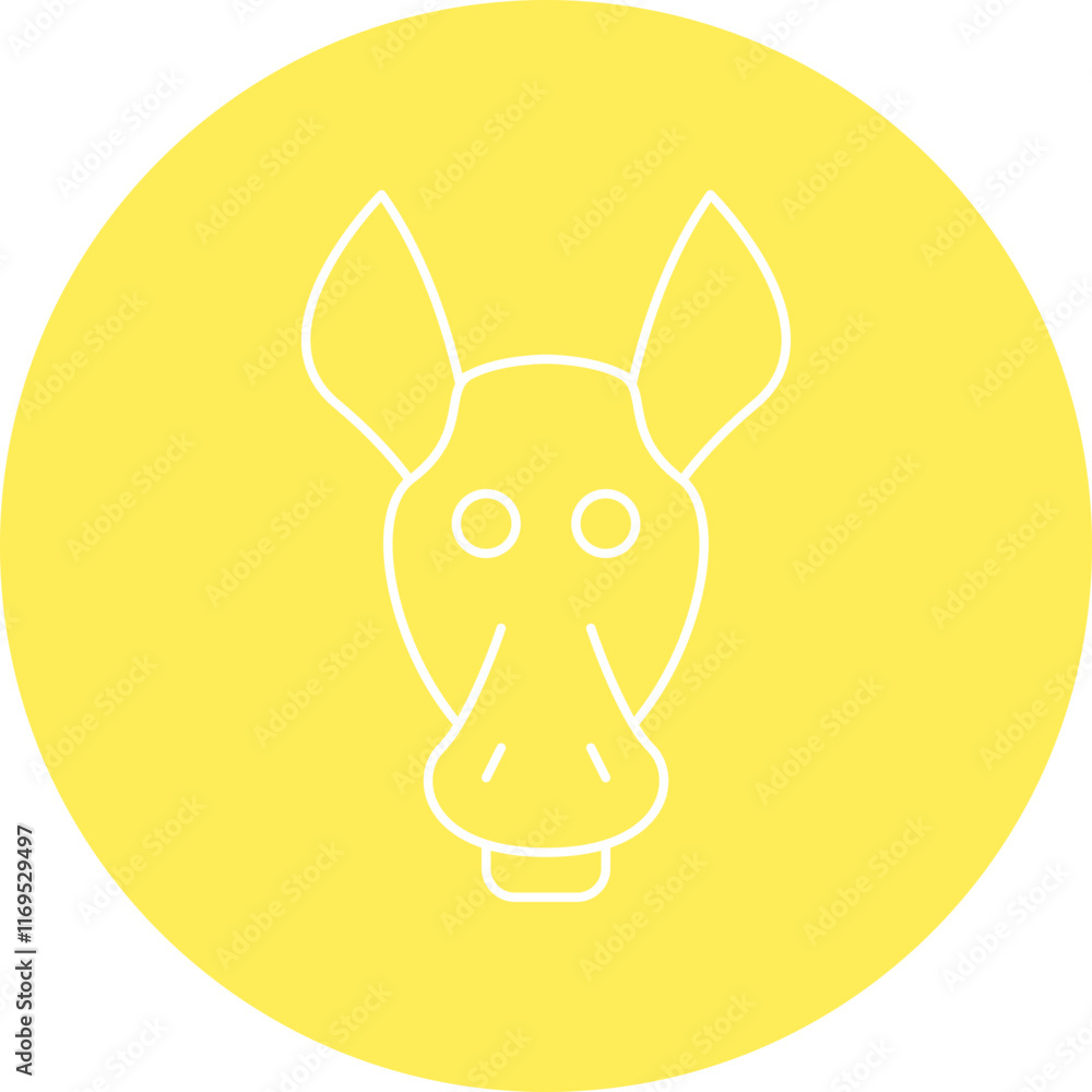 Donkey Face icon single vector illustration Donkey Face icon single vector illustration