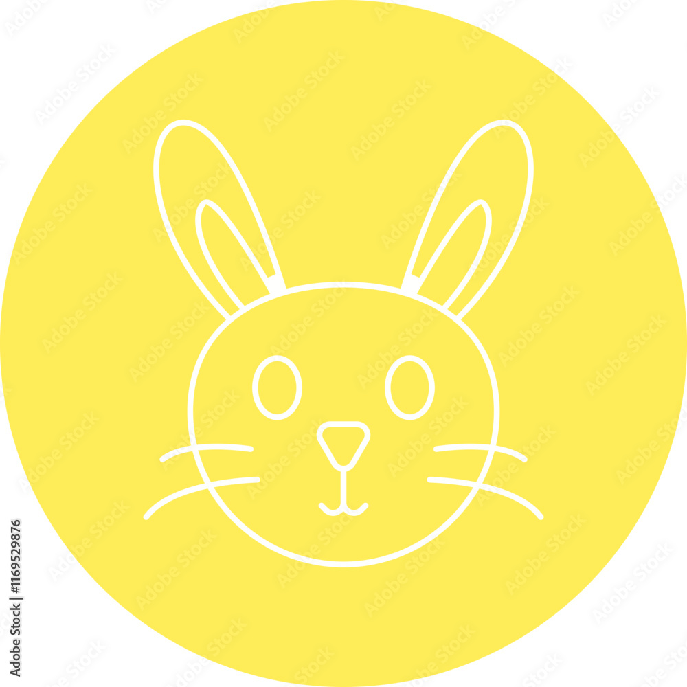 Rabbit Face icon single vector illustration Rabbit Face icon single vector illustration