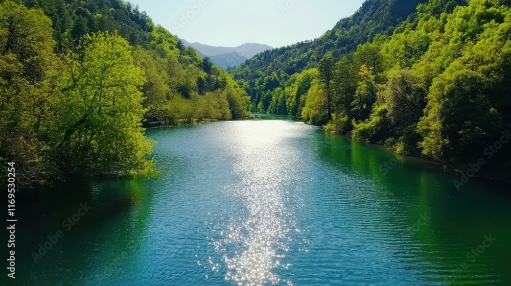 Aerial View of a Serene River Winding Through Lush Mangrove Forests Aerial View of a Serene River Winding Through Lush Mangrove Forests