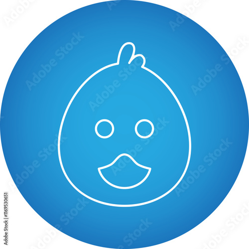 Duck Face icon single vector illustration