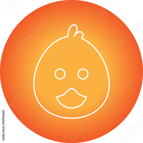 Duck Face icon single vector illustration