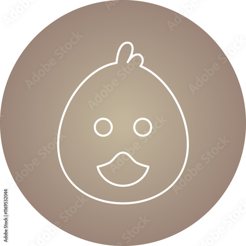 Duck Face icon single vector illustration