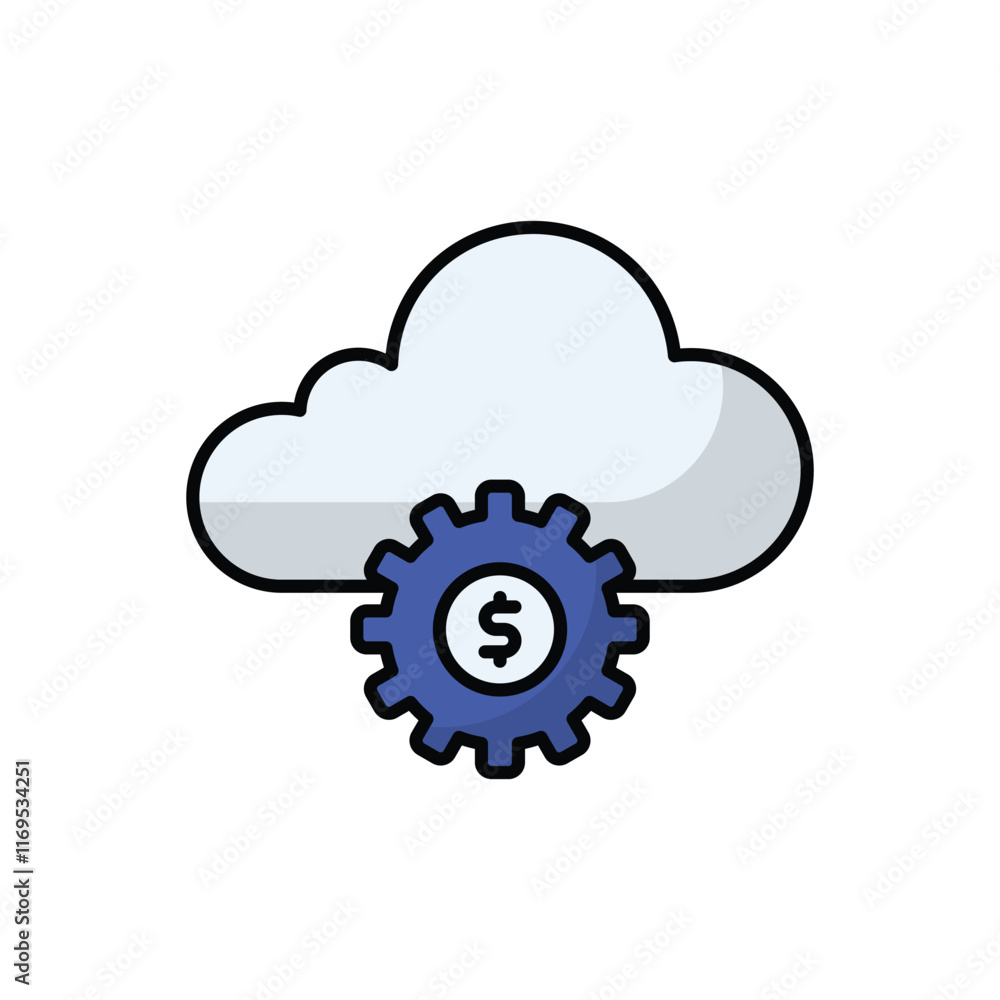 Cloud Service vector icon Cloud Service vector icon