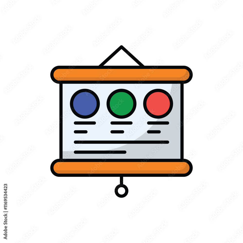 Presentation Board vector icon Presentation Board vector icon
