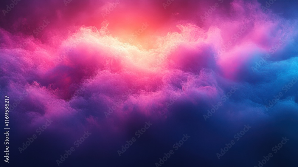 Cosmic Nebula Clouds in Vibrant Pink and Blue Hues Cosmic Nebula Clouds in Vibrant Pink and Blue Hues