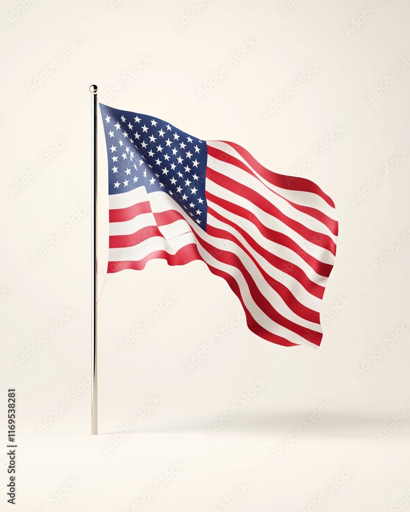 Obraz premium Waving American Flag