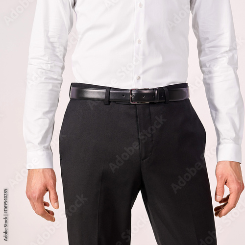 Chemise blanche et pantalon noir photo