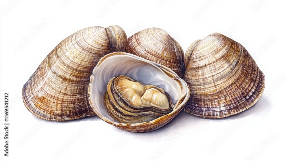 An illustration that most accurately depicts clam -- An illustration that most accurately depicts clam --