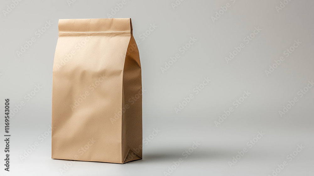 Brown Paper Bag on White Background Brown Paper Bag on White Background