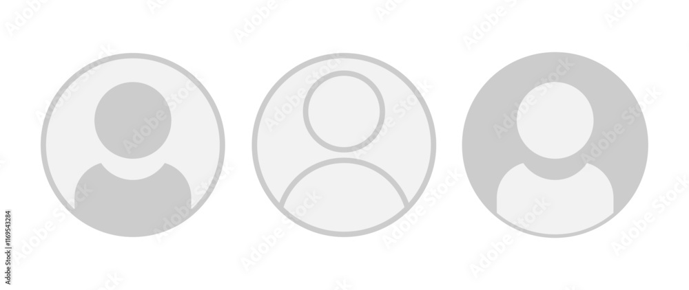 Vector flat illustration in grayscale. Avatar, user profile, person icon, gender neutral silhouette, profile picture. Suitable for social media profiles, icons, screensavers and as a template. Vector flat illustration in grayscale. Avatar, user profile, person icon, gender neutral silhouette, profile picture. Suitable for social media profiles, icons, screensavers and as a template.