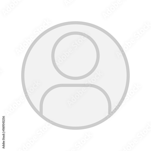 Vector flat illustration in grayscale. Avatar, user profile, person icon, gender neutral silhouette, profile picture. Suitable for social media profiles, icons, screensavers and as a template.