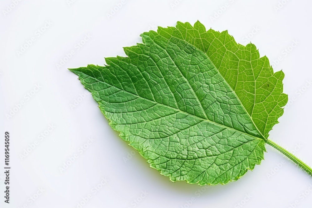 fresh green leaf of melissa isolated on white background fresh green leaf of melissa isolated on white background
