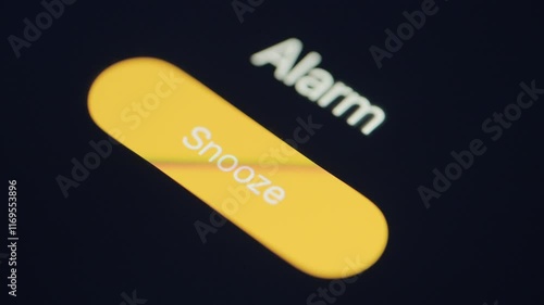 Close up of alarm going off on mobile phone