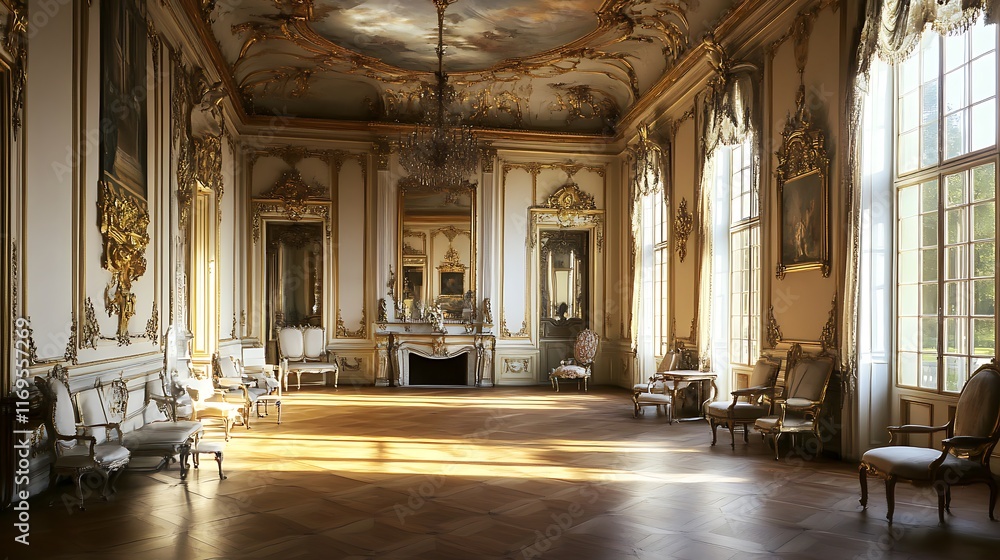 Fototapeta premium The Opulent Interior of Hawa Mahal, Exuding Royalty and Intricate Architectural Beauty