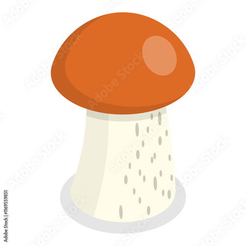 3D Isometric Flat Vector Set of Mushrooms, Fungus Plants. Item 2