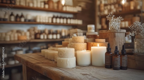 Wallpaper Mural Candle-making setup with wax and oils. Torontodigital.ca