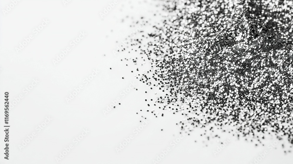 A monochrome image depicting numerous black and white sprinkles against a white backdrop A monochrome image depicting numerous black and white sprinkles against a white backdrop
