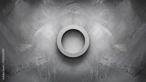 Obraz na płótnie Abstract monochrome design with circular shape and metallic texture w salonie