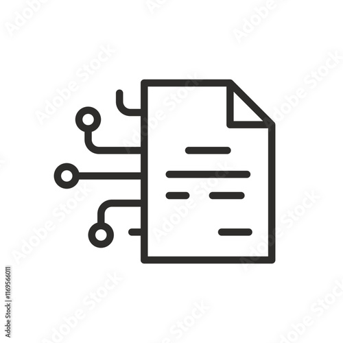 digital document icon, it file data,vector illustration isolated on white background