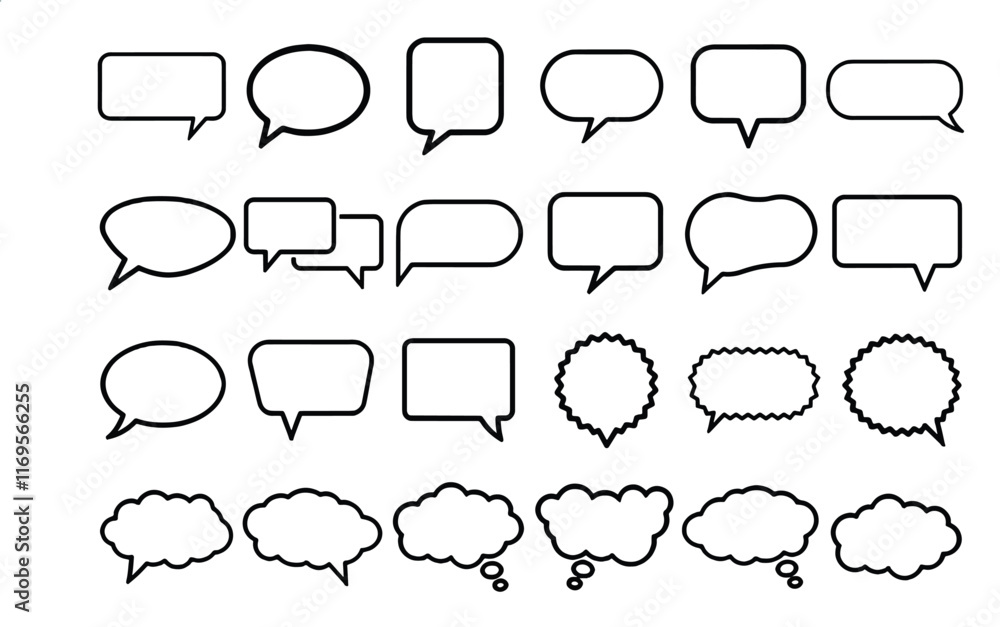 Obraz premium Set of bubble icon vector illustration