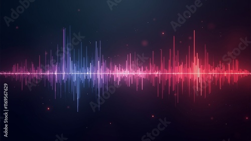 Colorful neon audio waveform against dark background