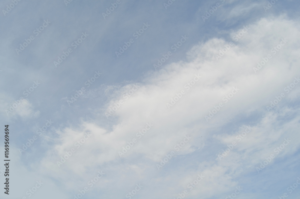 Fototapeta premium Blue sky background with clouds. Cloudy sky.