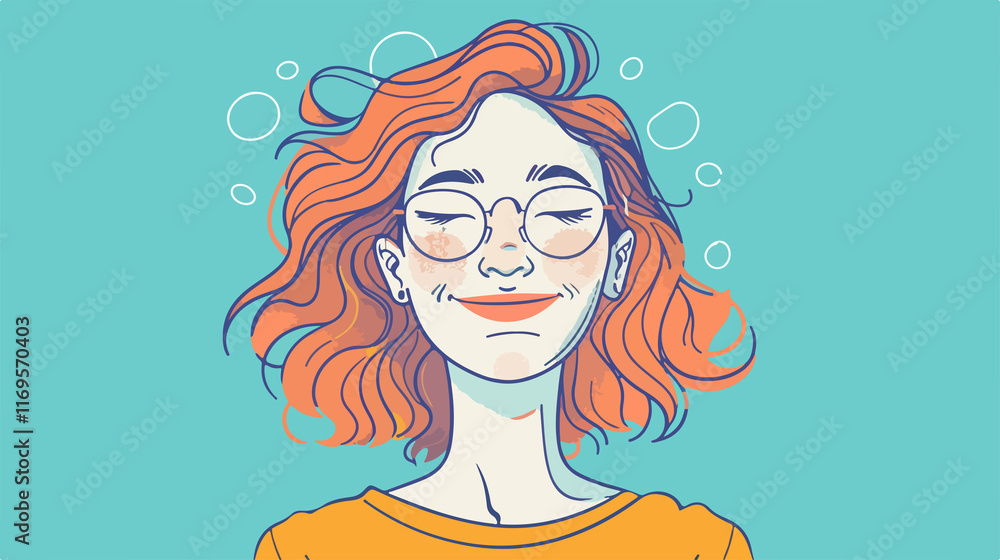 Funny Expression Vector Illustration of a Woman with Humorous Facial Features Funny Expression Vector Illustration of a Woman with Humorous Facial Features