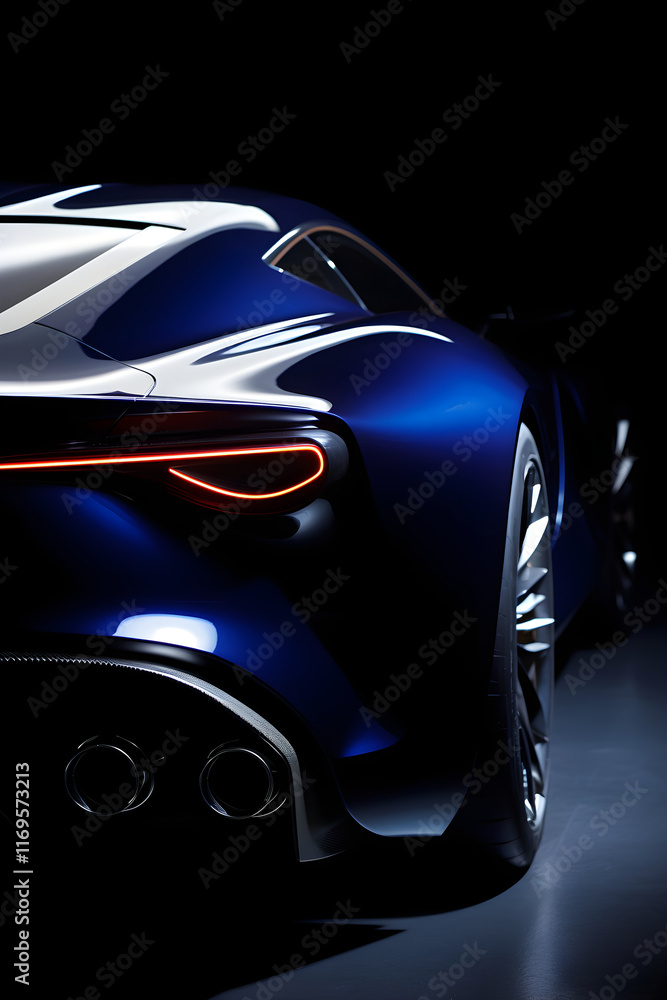 Sleek Gran Turismo (GT) Car in Blue - An Epitome of Speed and Automotive Engineering Sleek Gran Turismo (GT) Car in Blue - An Epitome of Speed and Automotive Engineering
