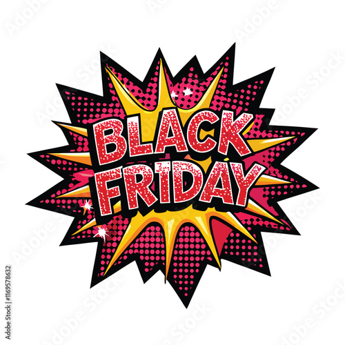 Wallpaper Mural Generate a pop art inspired Black Friday text with a starburst shape. Torontodigital.ca