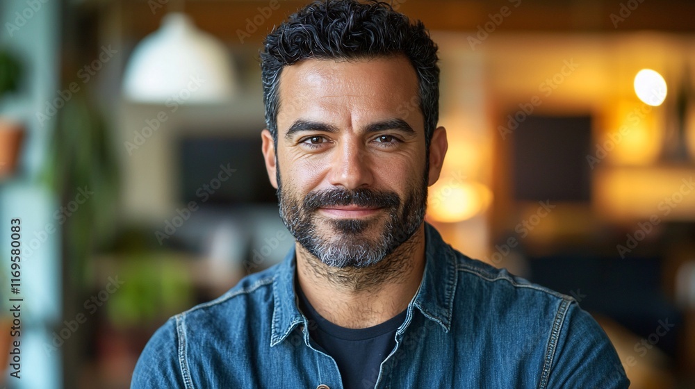 Portrait of a smiling man with a beard. Portrait of a smiling man with a beard.