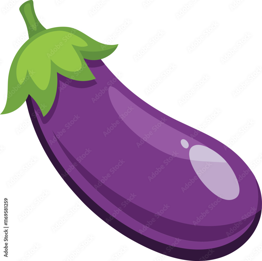 eggplant vector with white background eggplant vector with white background