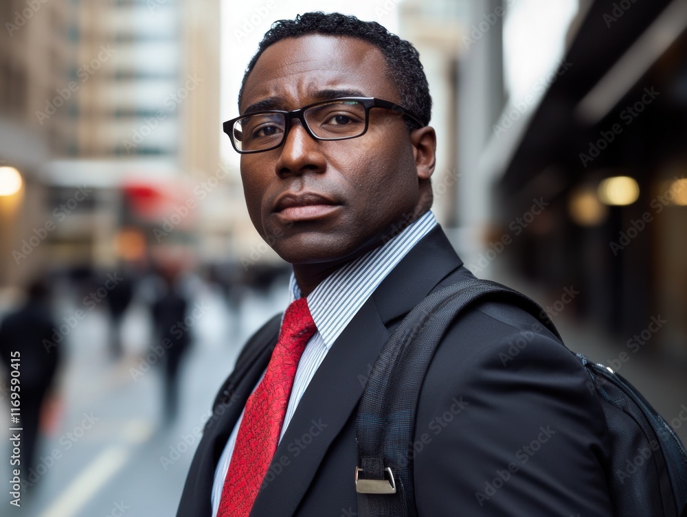Fototapeta premium Urban Portrait of an African American Man