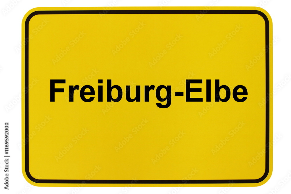 Illustration eines Ortsschildes der Gemeinde Freiburg-Elbe in Niedersachsen Illustration eines Ortsschildes der Gemeinde Freiburg-Elbe in Niedersachsen