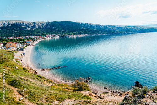 Fototapeta Naklejka Na Ścianę i Meble -  Urlaubsstrand Strand Baska auf Krk 