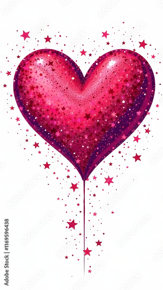 Multicolored heart on white background. Multicolored heart on white background.