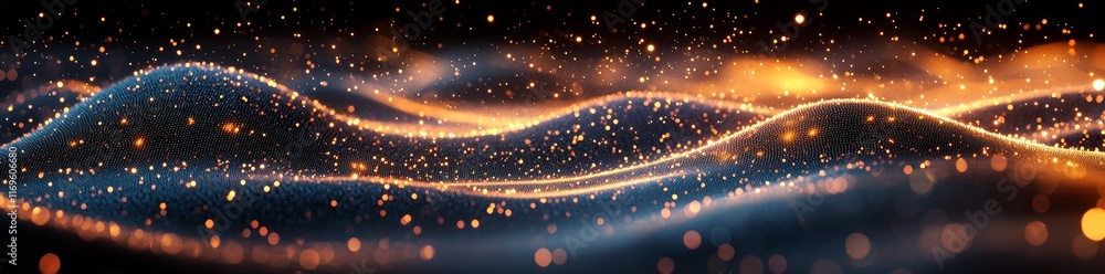 Obraz premium An abstract illustration of data connections where each dot signifies a node in lively teal