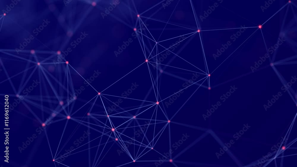 Abstract polygonal space with dots and lines motion. Data technology and scientific illustration. 3d rendering. Seamless loop. 4K Abstract polygonal space with dots and lines motion. Data technology and scientific illustration. 3d rendering. Seamless loop. 4K