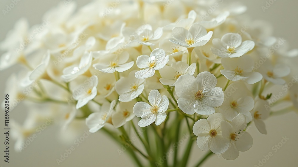 Delicate White Flowers Bouquet Closeup Shot Delicate White Flowers Bouquet Closeup Shot