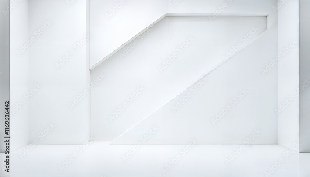 Fototapeta premium Wide White Background 3d illustration 
