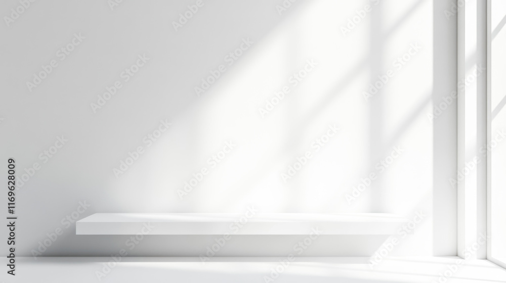 custom made wallpaper toronto digitalMinimalist interior design with sunlit white shelf