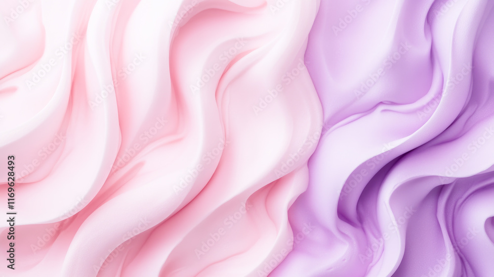 Fototapeta premium Flowing pink and lavender silk fabric pattern