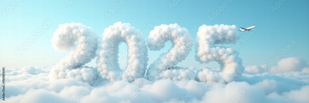 A dreamy sky with clouds shaped as A dreamy sky with clouds shaped as