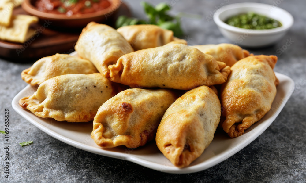 Beef Empanadas with Chimichurri Sauce Beef Empanadas with Chimichurri Sauce